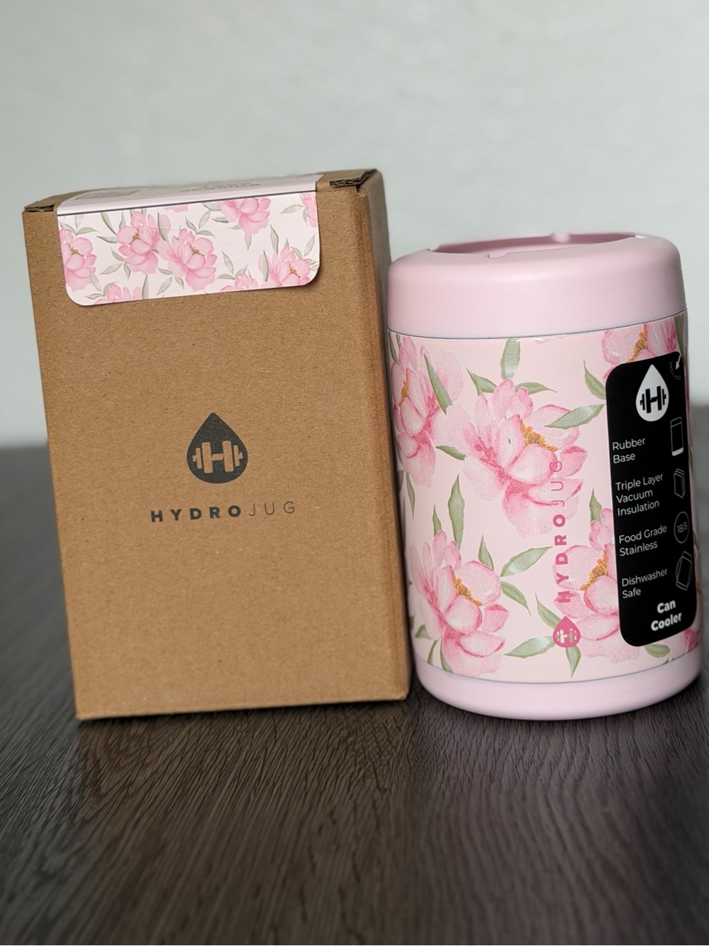 Hydrojug x Jane Collection - PINK FLORAL JESSICA CAN COOLER COOZY NEW